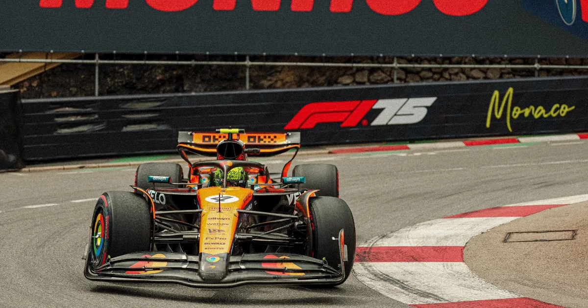 Lando Norris podczas FP1 do GP Monako 2025