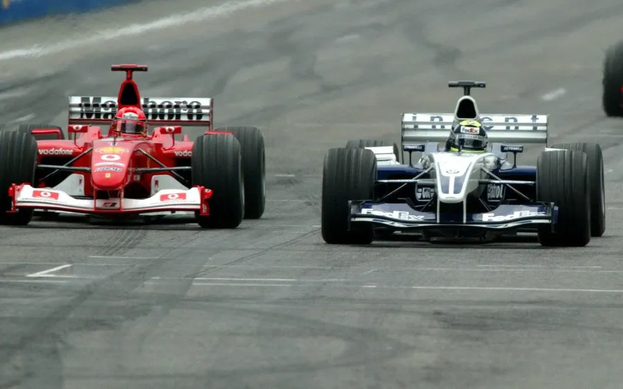 Michael i Ralf Schumacherowie na mecie GP San Marino 2003